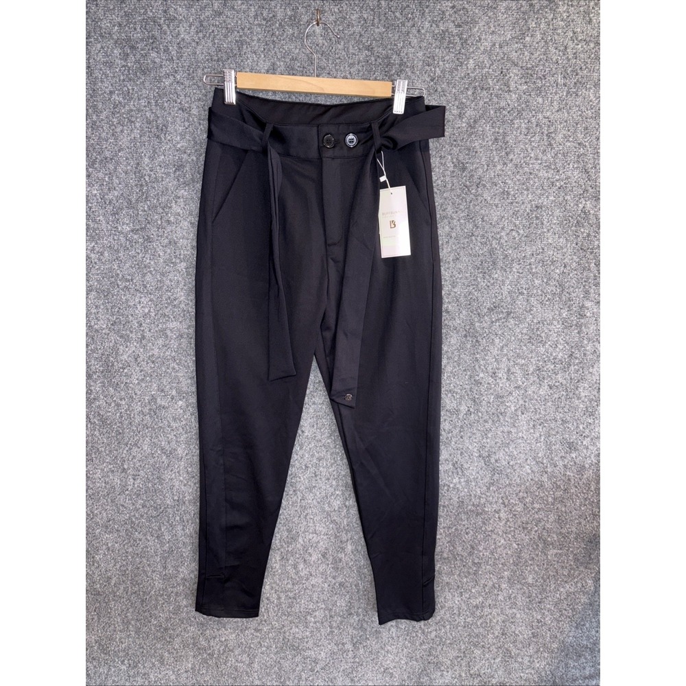 Buff Bunny Collection Womens Black Pocket Slim Casual Trouser Size M